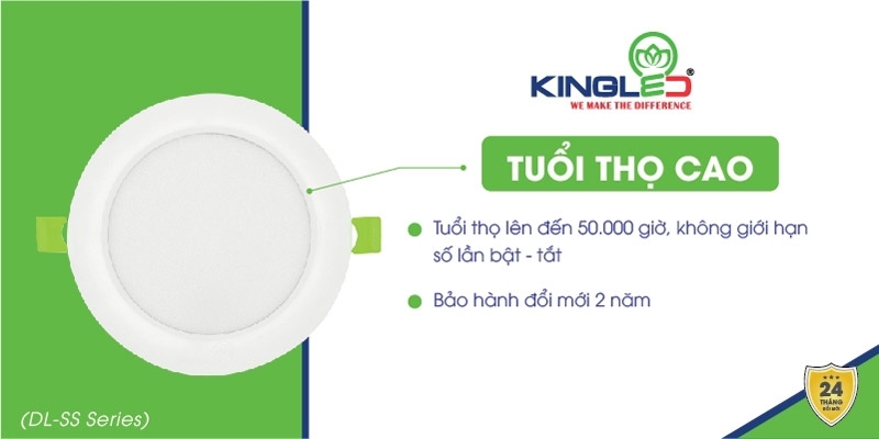 Đèn Downlight âm trần có tuổi thọ cao hơn hẳn